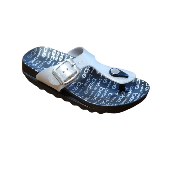 bebe Other - thong sandals flexible sole bebe girls silver sz S